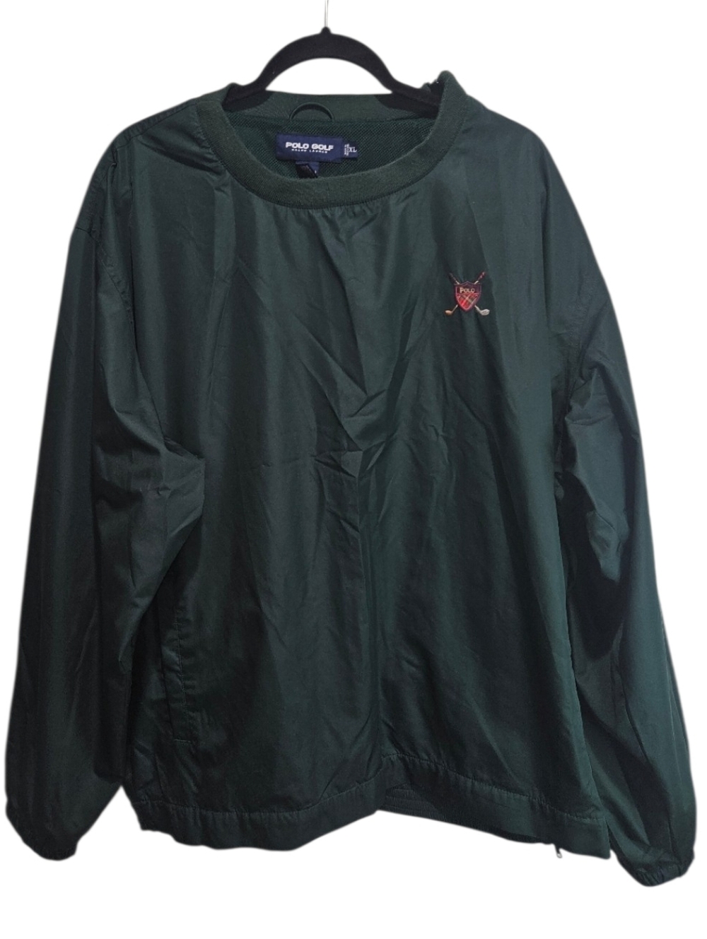 POLO Golf Crest Ralph Lauren Forrest Green Windbreaker Pullover Sweatshirt XL